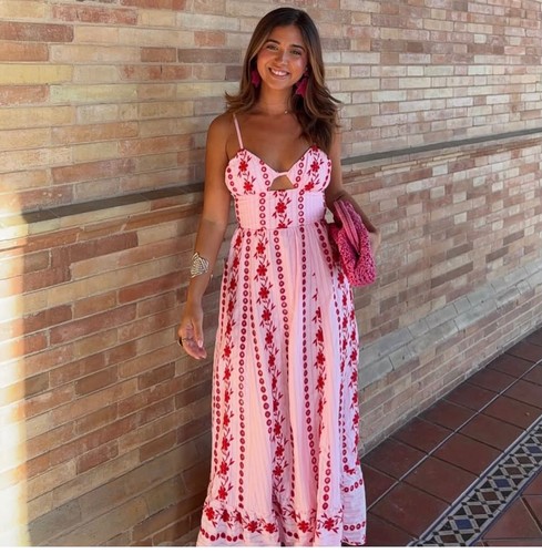 Zara abito midi - midi, ricamo