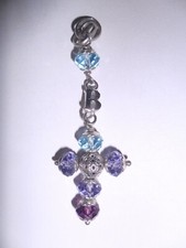 CIONDOLO BOCCADAMO CROCE IN ARGENTO 925 E CRISTALLI SWAROVSKI