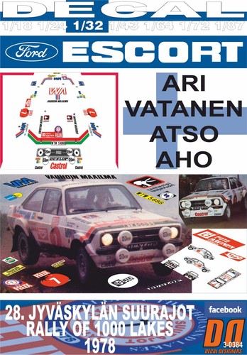 Decal ford escort - ford, 1800