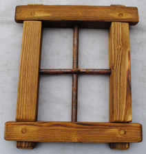 Finestra in legno con grata in ferro battuto -Wood-Legno-bricolage-Z-