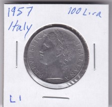 1957 Italy 100 Lire L1