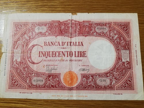 500 lire grande - "grande, c"
