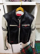 giubbotto moto uomo pelle colore nero,beige  taglia M,L
