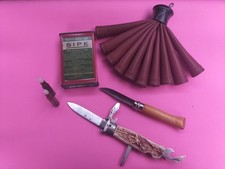 Lotto CACCIA vintage Scatola Coltelli Richiamo Bossoli Collezione WW2 Epoca 