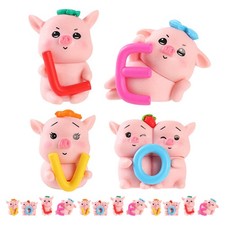 4 Sets Mini Figurina Di Maiale