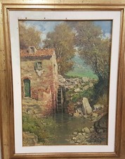 HUILE SUR TOILE , SIGNE' FRANCESCO MARIA PIERI 1941-1989 STYLE MACCHIAIOLO