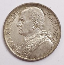 Vaticano eccezionale 5 lire 1937 FDC argento Pio XI
