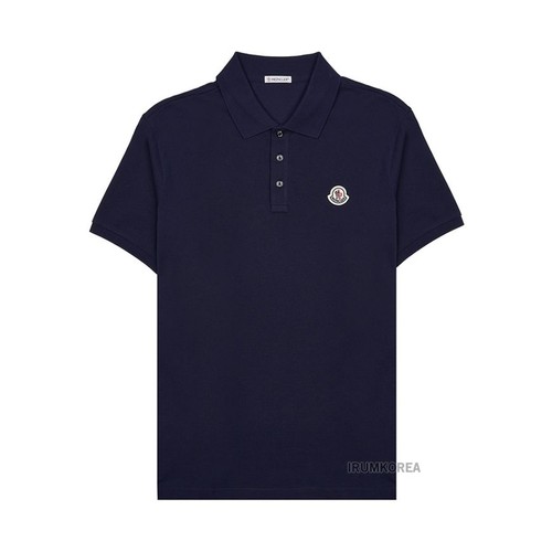Moncler polo con patch logo - con,