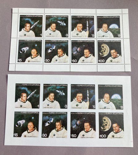 Foglio francobolli astronauti