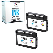 2 pezzi cartucce inchiostro ciano compatibili CMYi 933 XL per HP OfficeJet 7510 7610 7612