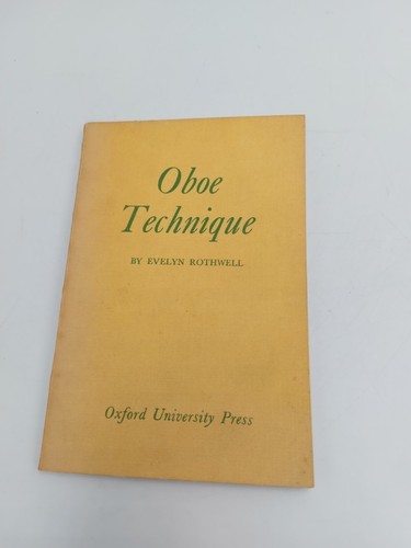 Oboe technique rothwell - oboe, technique,