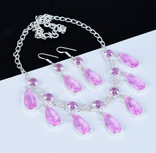 Rosa Kunzite Gemma Collana e