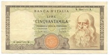50000 lire banca italia - banca, d'italia