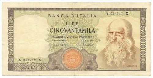 50000 lire banca - banca, d'italia