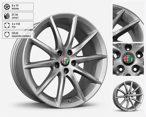 Kit cerchi lega 19 - 19, alfa