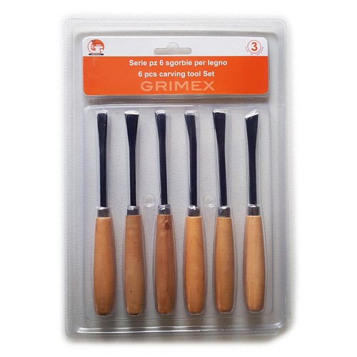 Sgorbie per legno serie - , 6pz