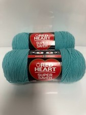 Red Heart Super Saver 7 oz 364yds Aruba Sea Teal Blue lotto di 2