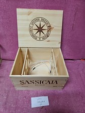 Sassicaia 2021 cassa di legno vuota  da 6 bottiglie con  fascette