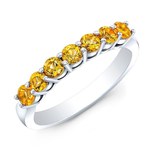 14k oro bianco - bianco, citrino