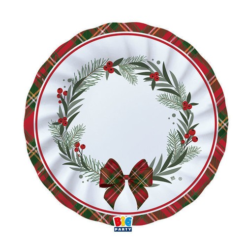 Piatti tartan holly da 8 - piatti, cm