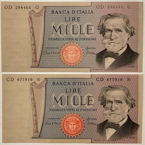 1000 lire giuseppe verdi - lire,