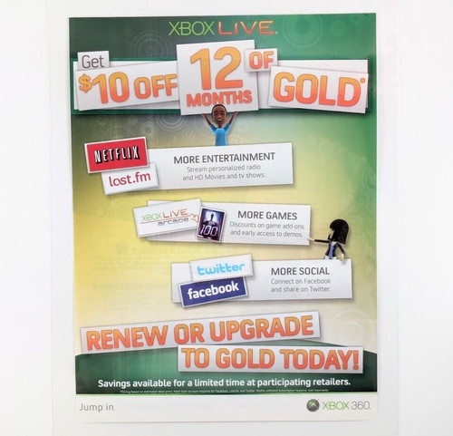 Poster xbox live gold upgrade - poster,