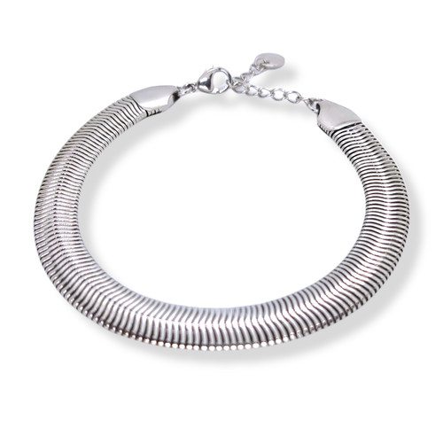Bracciale piatto uomo acciaio - piatto,