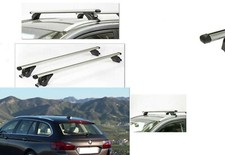 BARRE PORTATUTTO ALLUMINIO BMW SERIE 5 TOURING ANNO 2015 RAILS CHIUSI SERRATURE 