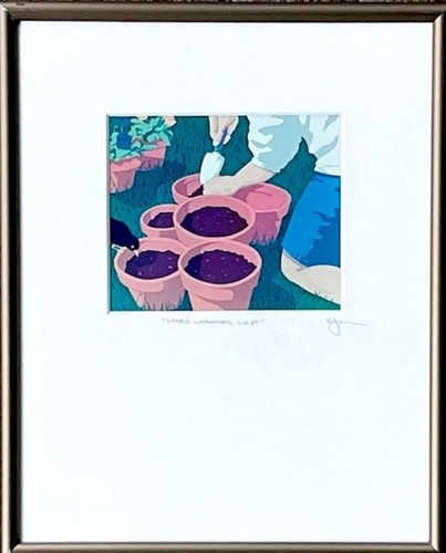 Stampa litografica love - litografica, "love