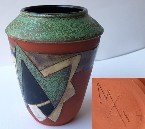 Vaso ceramica art deco - vaso, in