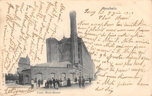 Cpa roubaix usine - roubaix, motte