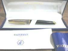 WATERMAN CARENE DELUXE PENNA  A SFERA NERO E ARGENTO FINITURE ORO nuova new