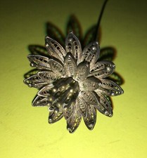 ARTISTICO SPILLONE PER CAPELLI O CAPPELLI_METALLO FILIGRANATO_DA COLLEZIONE_DIC