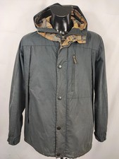 Giacca Barbour da uomo con cappuccio blu Large - Man Millom navy wax jacket s...