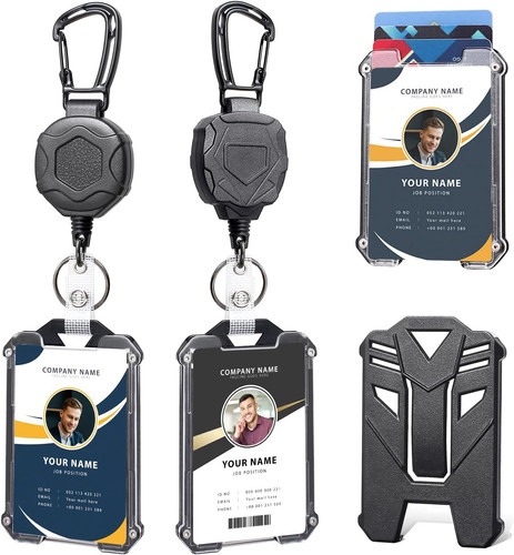 Porta badge clip retrattile - clip,