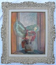 Giuseppe MONTANARI (Osimo 1889-Varese 1976) Vaso di fiori davanti alla finestra