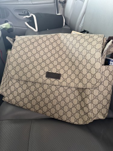 Gucci diaper bag coated - diaper, gg