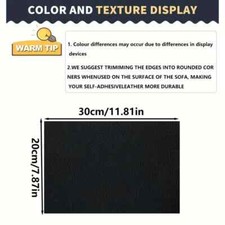 KIT PATCH IN PELLE SINTETICA ADESIVA TOPPA 30CM X 20CM PER RIPARAZIONI DIVANI EC