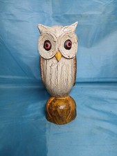 Civetta - Gufo fatta in legno - Scultura Arredo - altezza cm 25