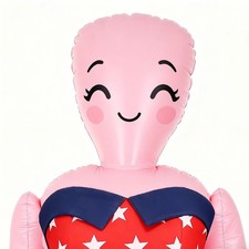 Bambola gonfiabile 150 cm fai da te viso decorazione giorno indipendenza vestito bambola gonfiabile