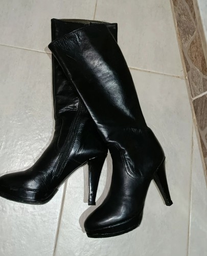 Stivali donna neri pelle tacco - donna,