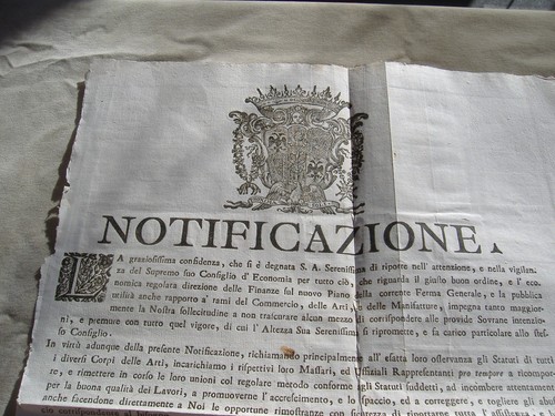 Bando estense modena 1769 - bando,