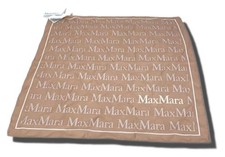 Sciarpa Max Mara seta beige 45410312 autentica donna H:19,69” L:19,69” 7823