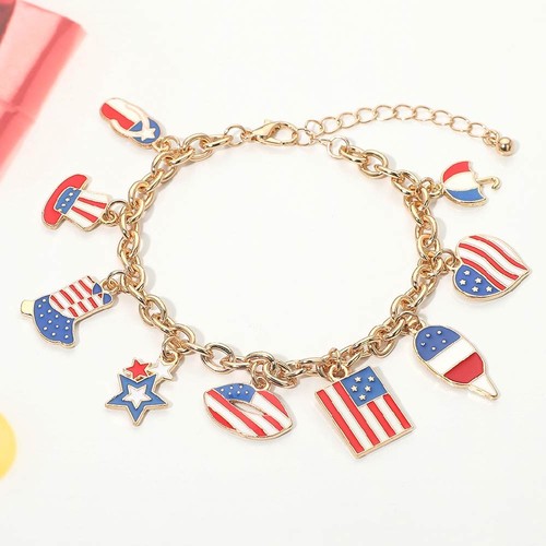 Bracciale charm patriottico - bracciale,