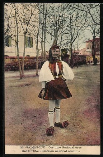 Salonique costume greco - ak, salonique,