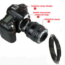 ANELLO INVERSIONE OBIETTIVO COMPATIBILE DA NIKON A 52 MM. per Nikon 18-55 50 ecc