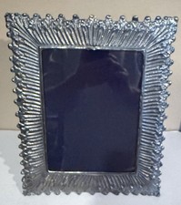 Grande cornice Plata Del Pilar Repousse peruviana in argento sterling 925 e legno