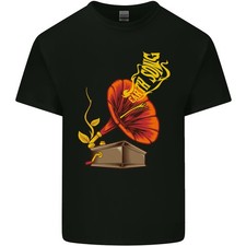 Earth Song Gramofono Musica DJ DJing Maglietta Leggera In Cotone Per Uomo