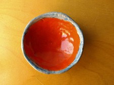 Ciotolina in ceramica raku arancione