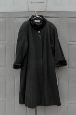 Leslie Fay cappotto lana nero